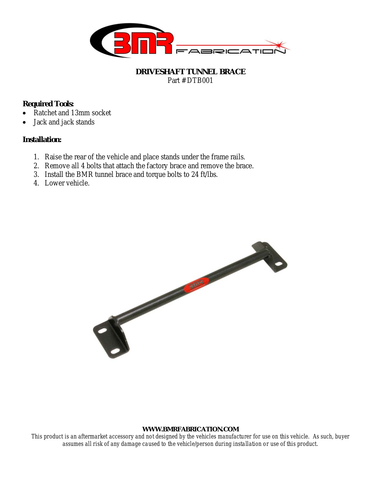 BMR Suspension DTB001 User Manual