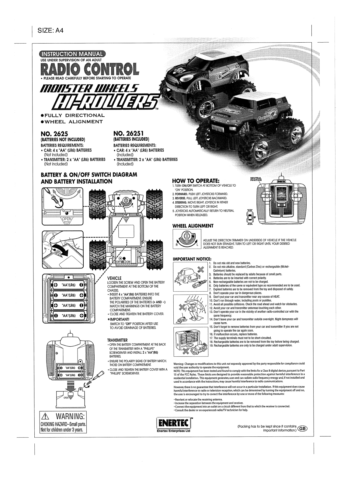 Enertec 26251TX 27 Users manual