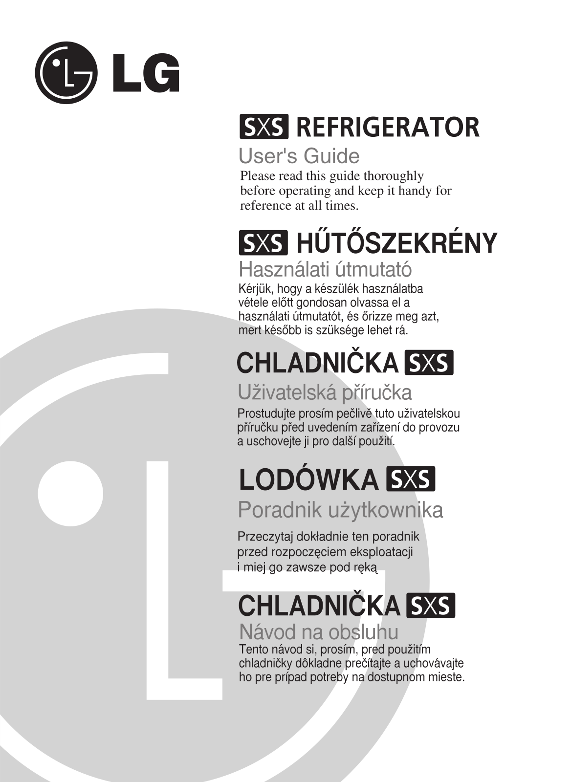 Lg GC-P217LCAJ User Manual