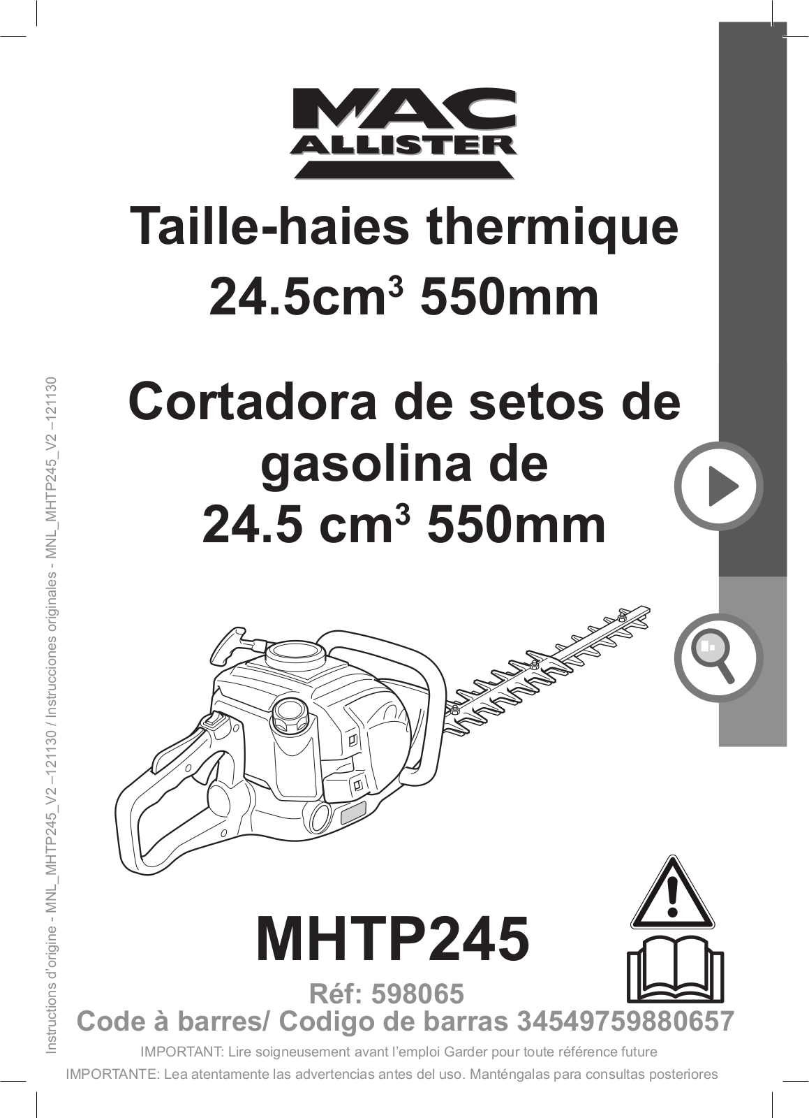 Mac allister MHT254 User Manual