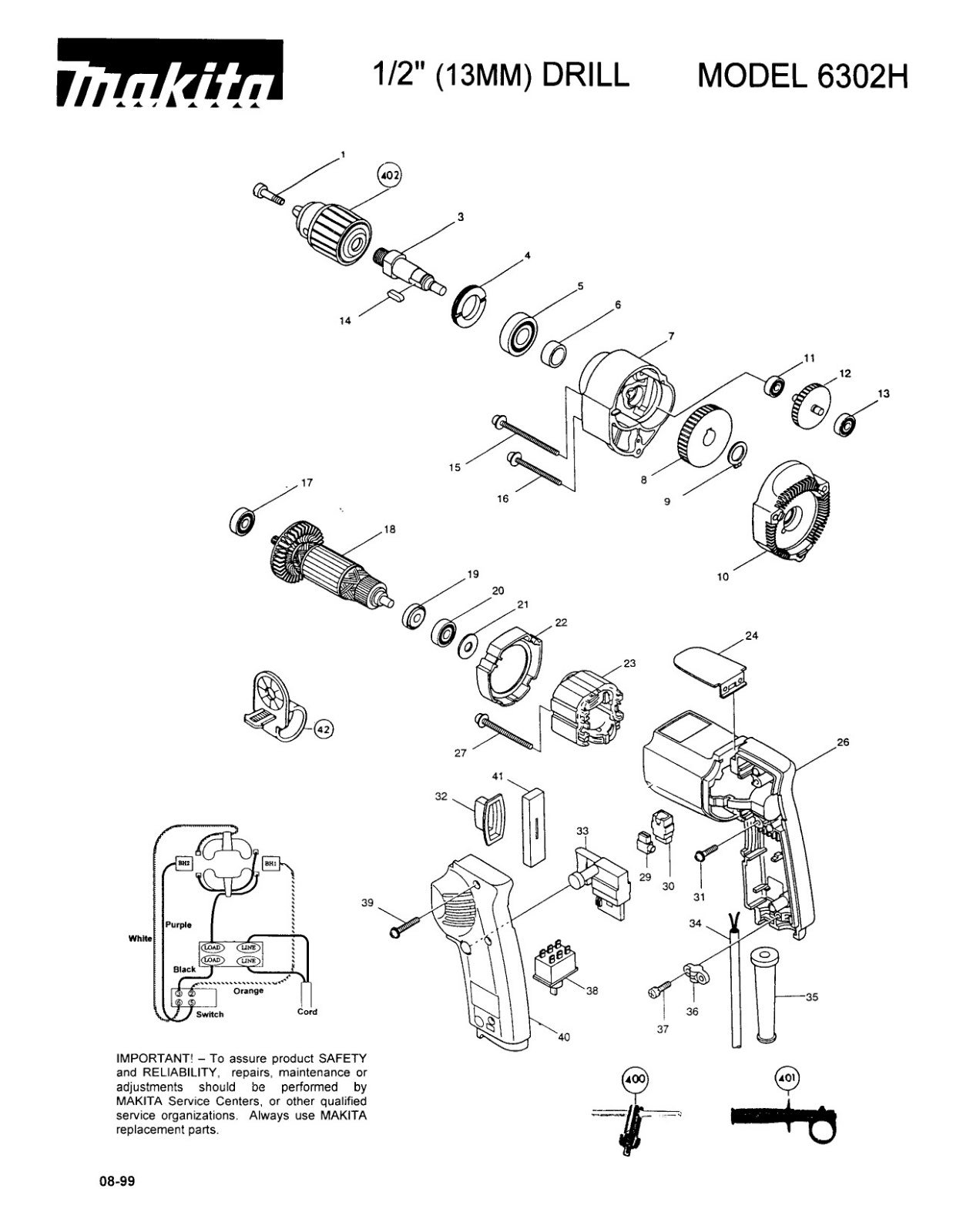 Makita 6302H User Manual