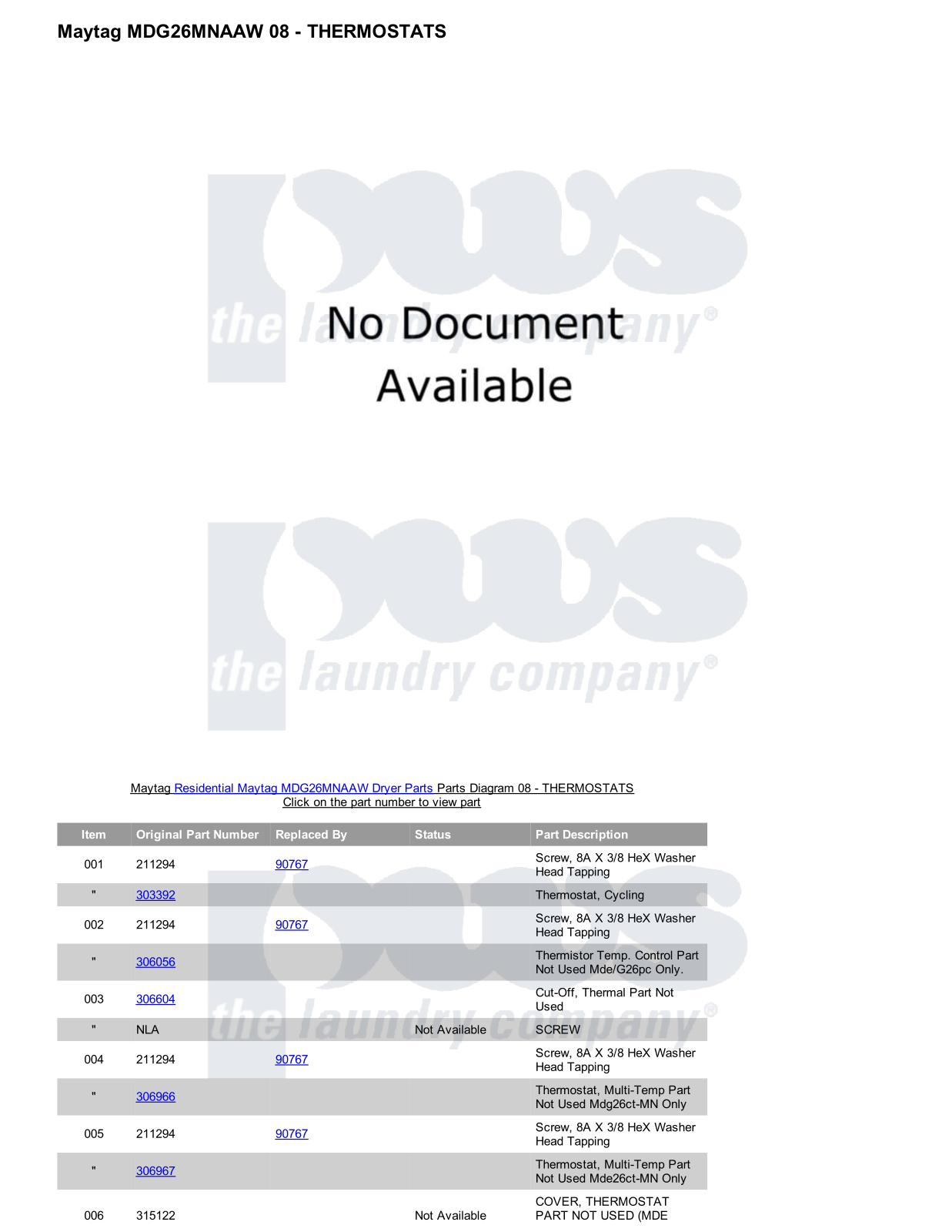 Maytag MDG26MNAAW Parts Diagram