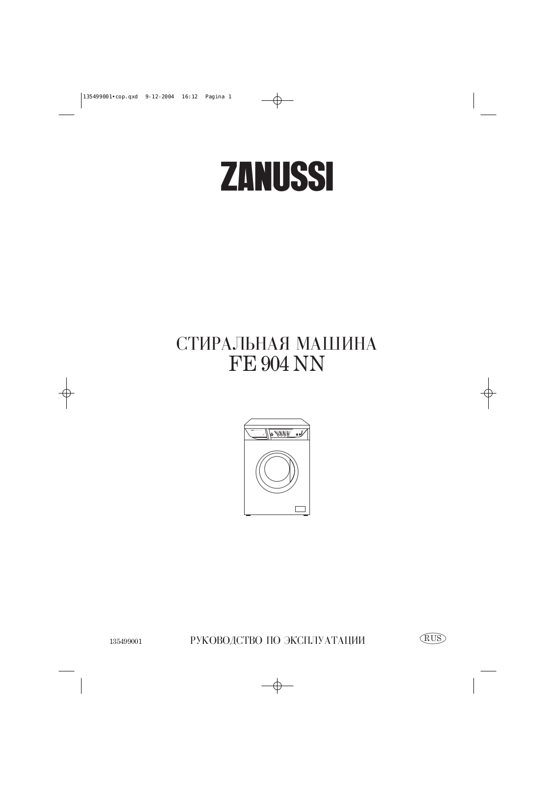 Zanussi FE904 NN User Manual