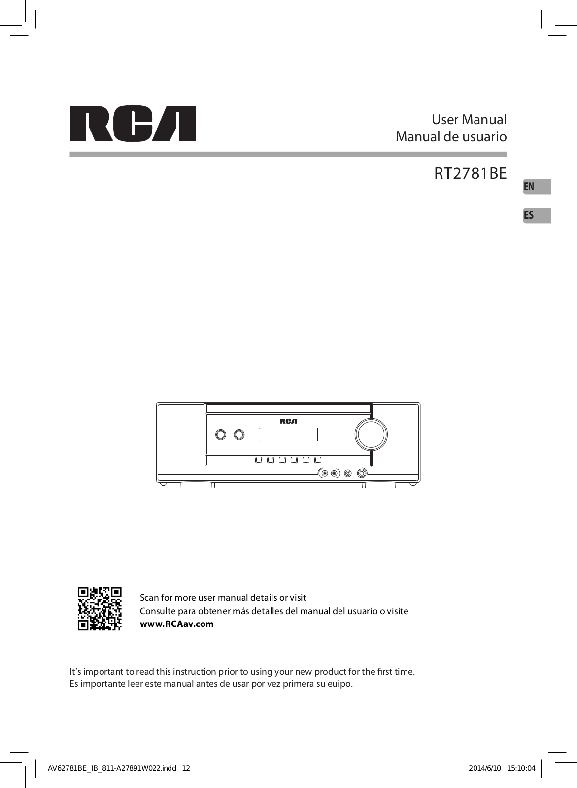 Rca RT2781BE User Manual