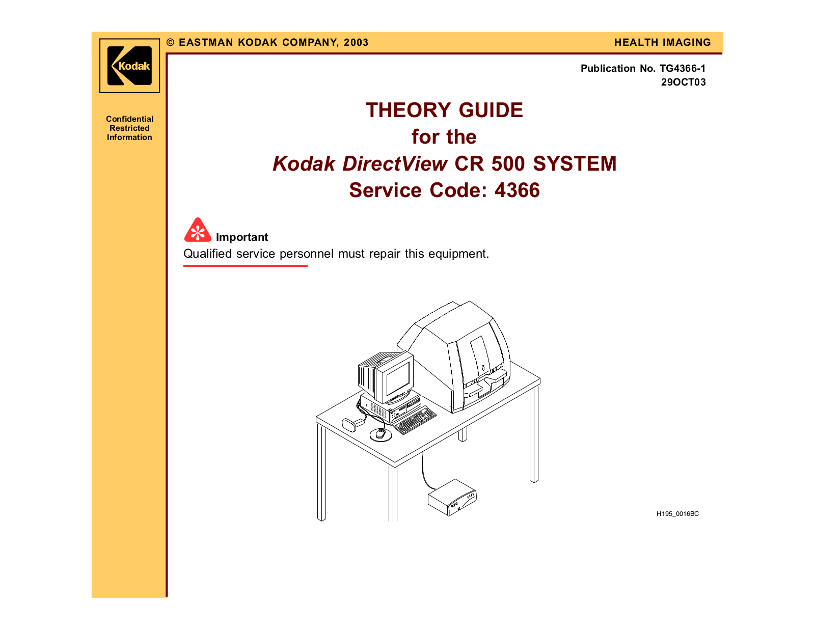 Kodak DirectView CR 500 Theory Guide