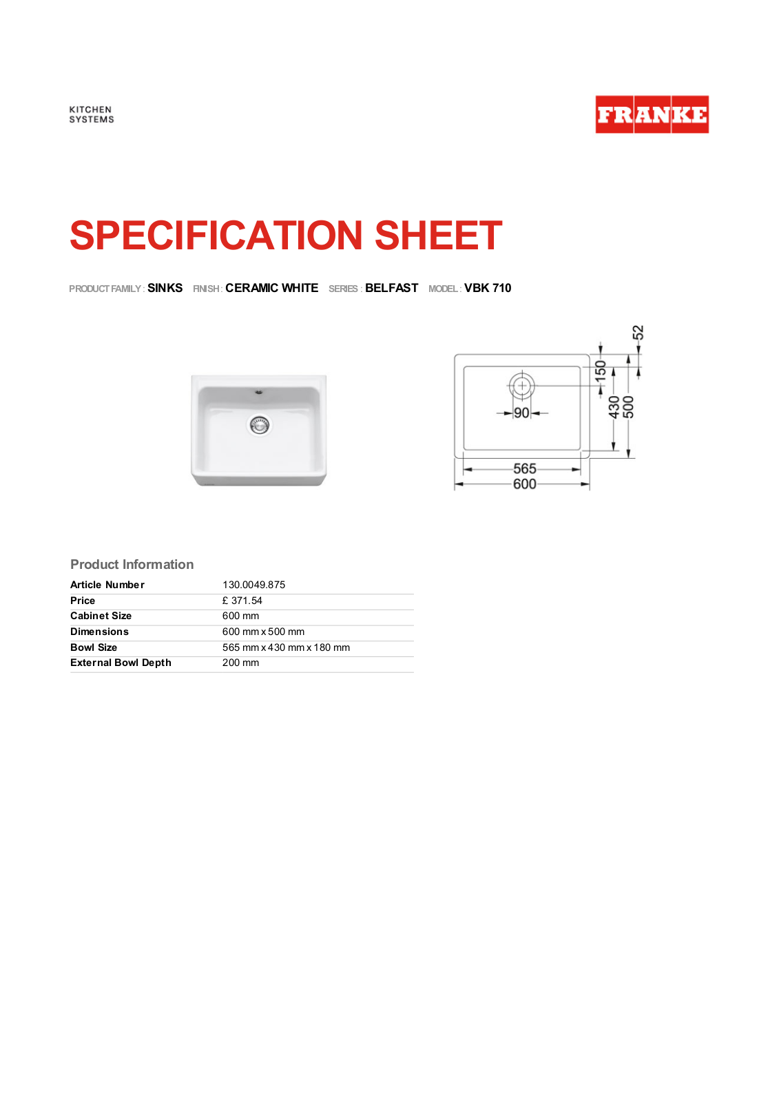 Franke Foodservice VBK 710 User Manual