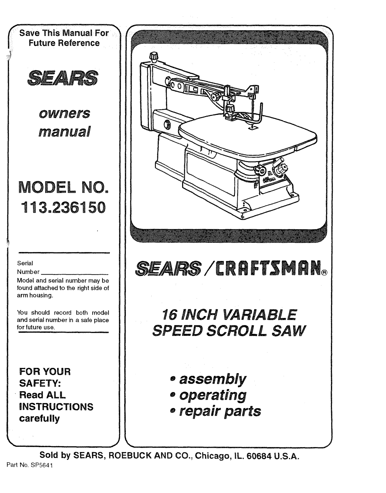 Sears 113.23615 User Manual - ManualMachine.com