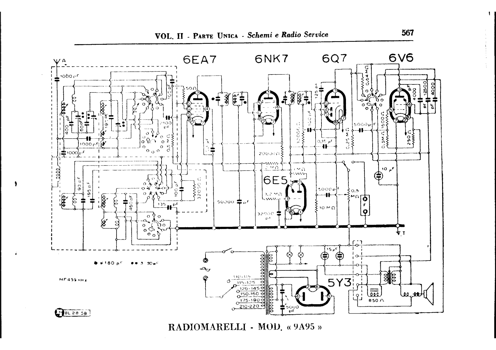 Radiomarelli 9a95 schematic - ManualMachine.com