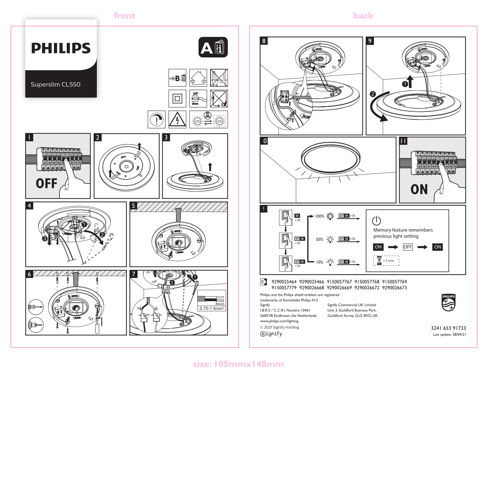 PHILIPS Superslim CL550 User guide - ManualMachine.com
