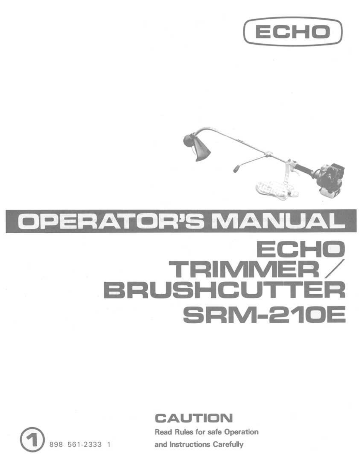 Echo SRM-210E Owner's Manual