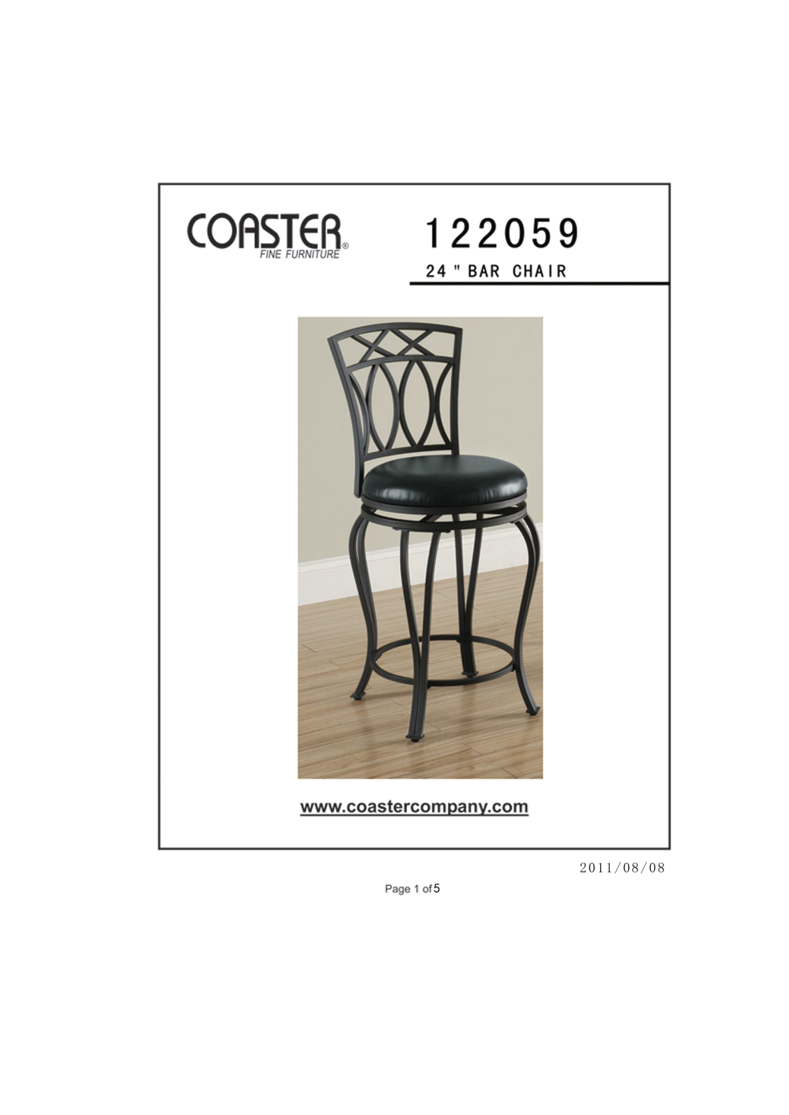 Coaster 122059 User Manual