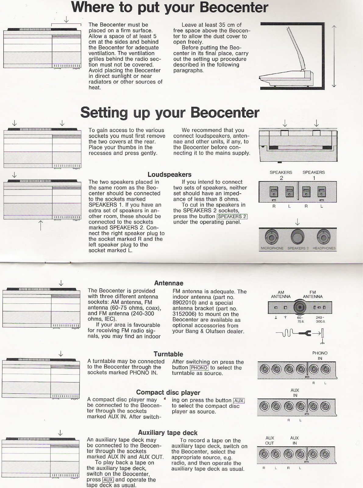 Bang Olufsen Beocenter 4000 Owners Manual