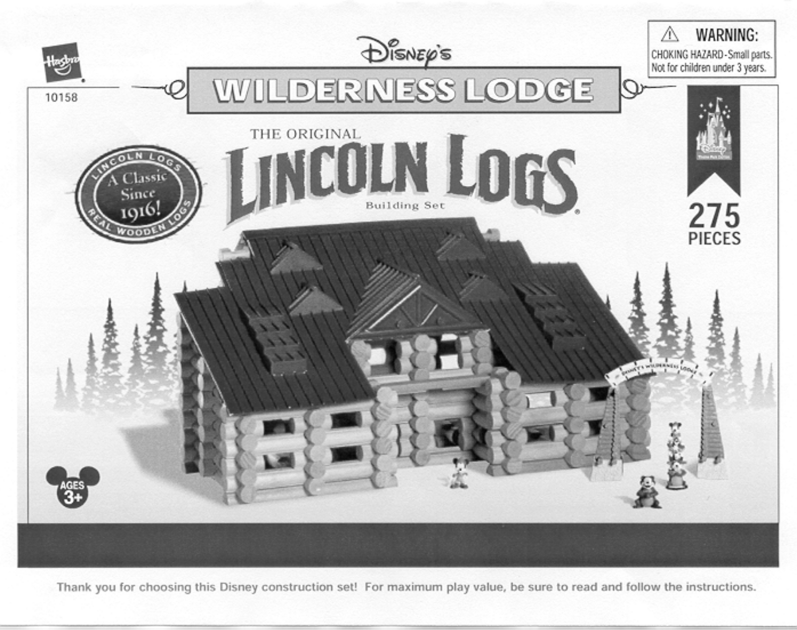 HASBRO Lincoln Logs Disney Wilderness Lodge User Manual