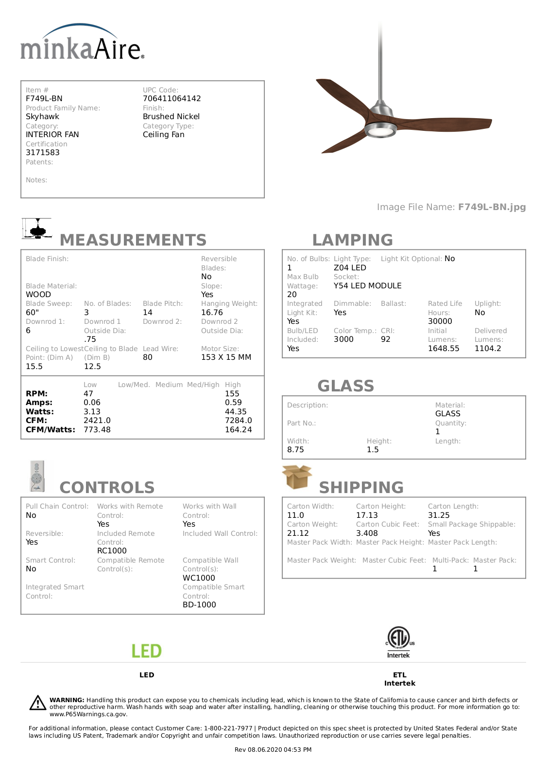 Minka Aire MKA10243 Specifications - ManualMachine.com