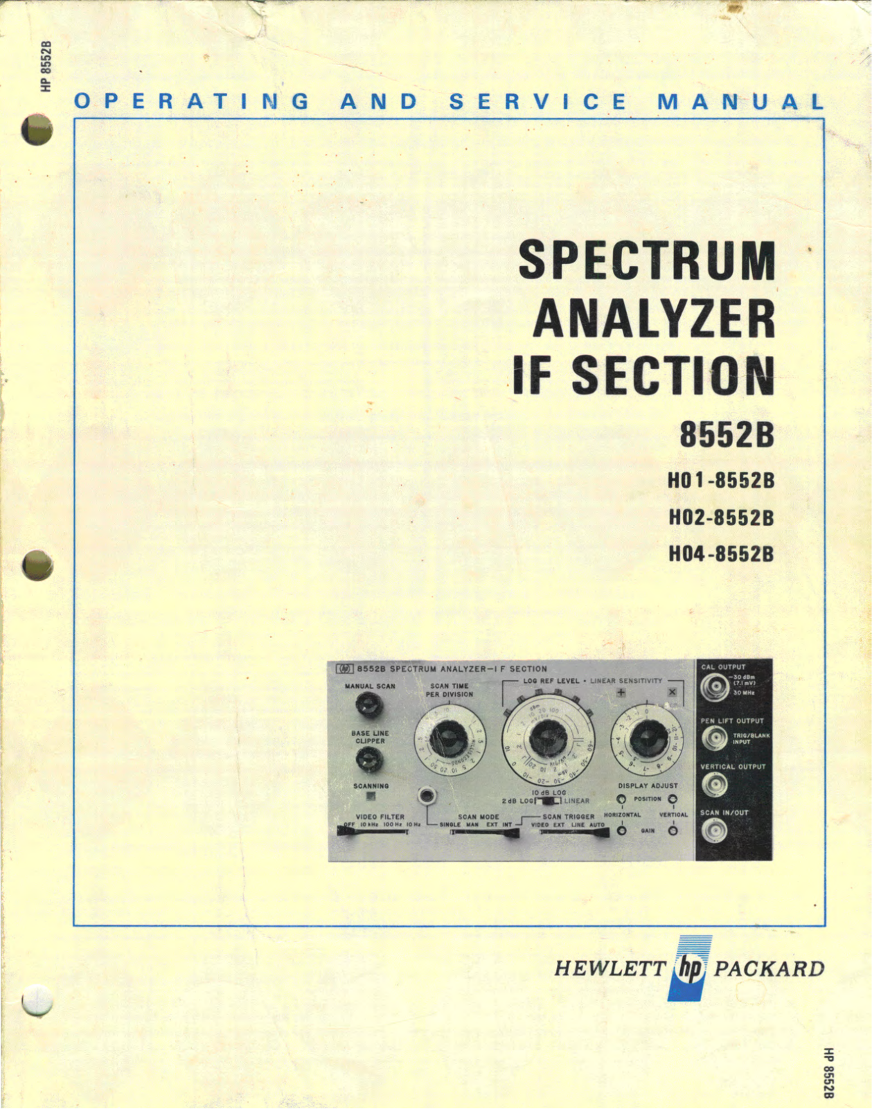 HP 8552B Service manual