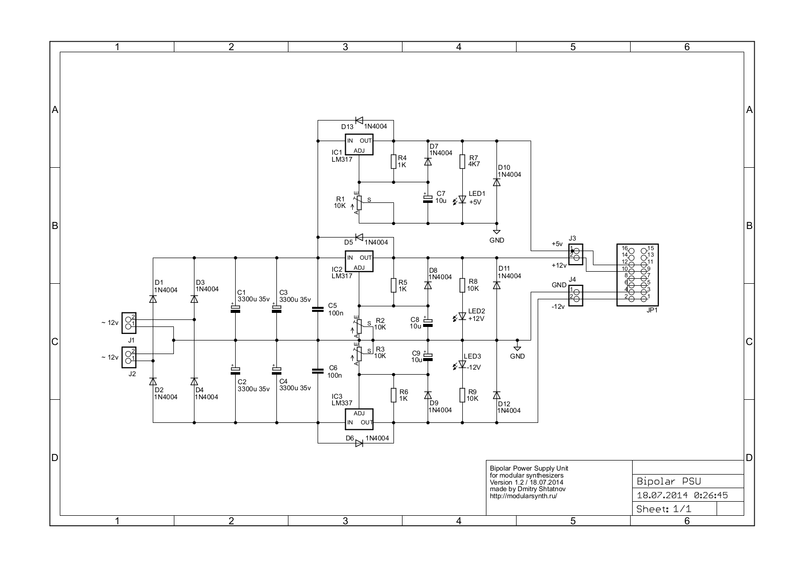 Bipolar PSU Schematics - ManualMachine.com