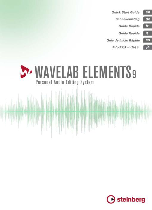 STEINBERG Wavelab Elements 9, Wavelab Elements - 9.0 Guide rapide