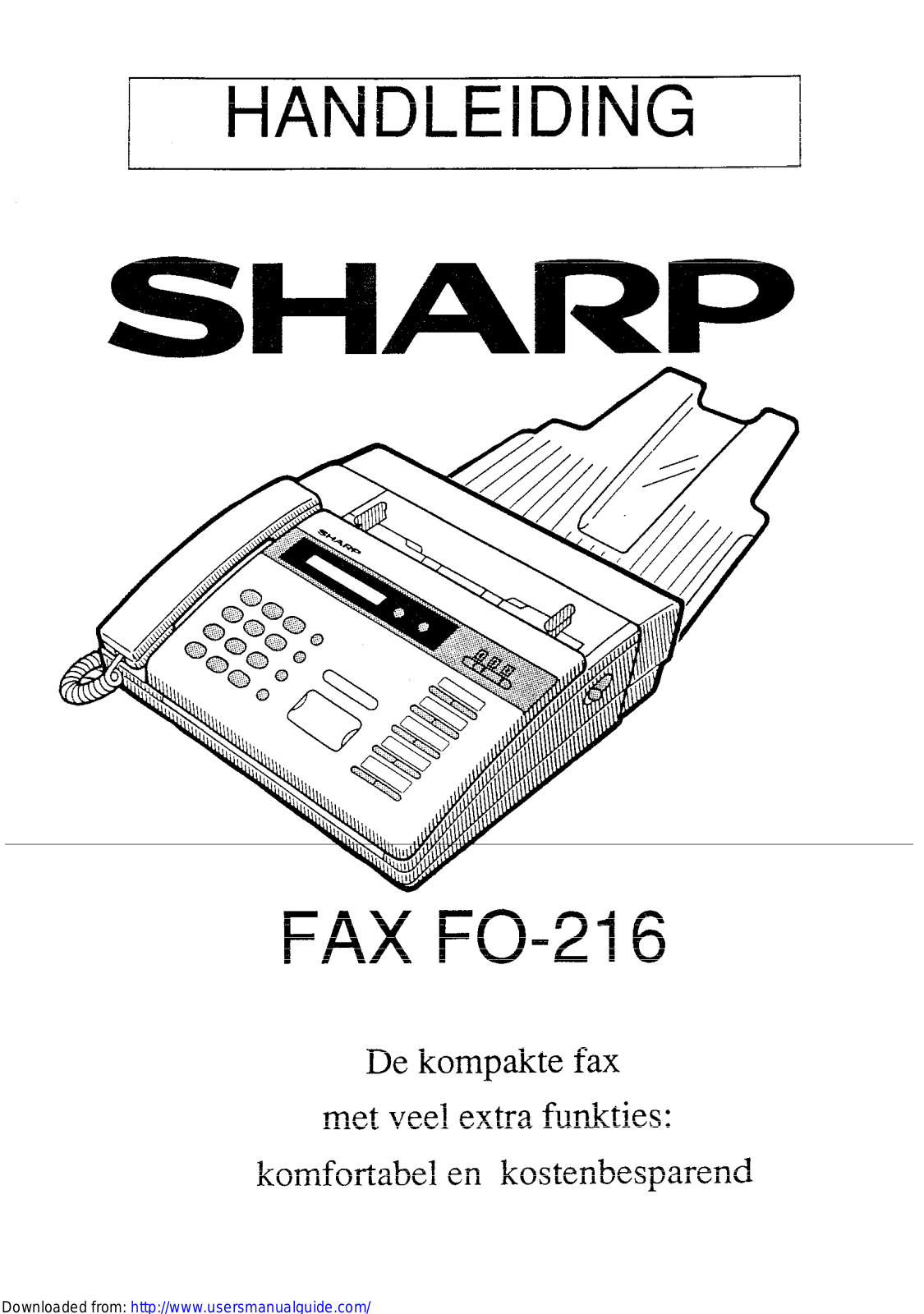 SHARP FO-216 User Manual