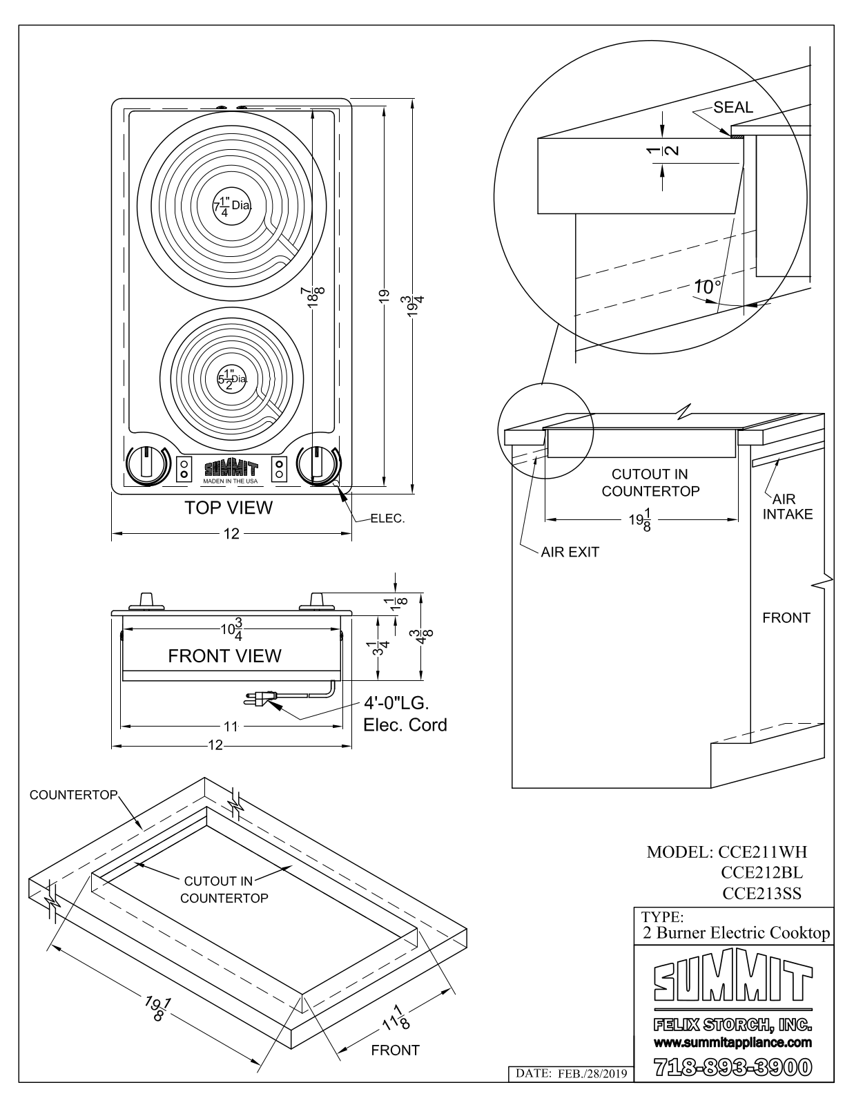 Summit CCE213SS User Manual