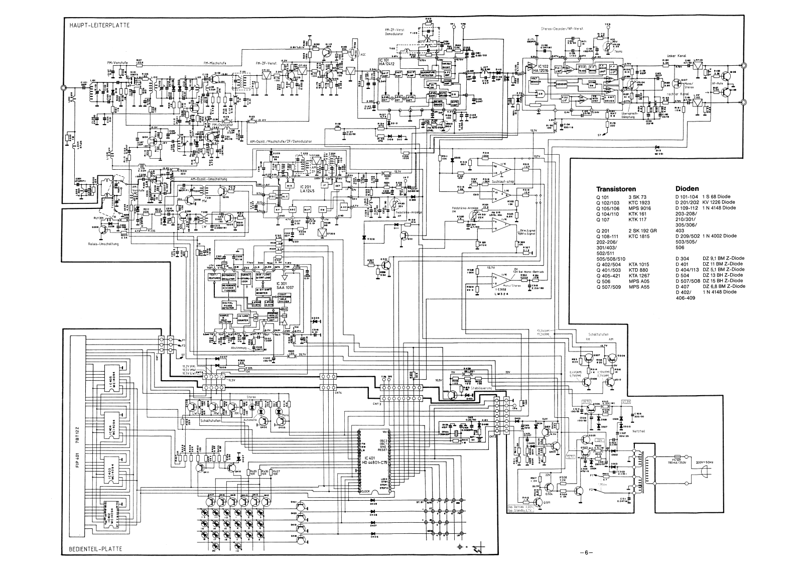 Telefunken HT-870 Schematic