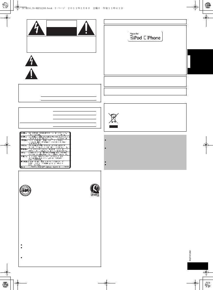 Panasonic of North America B21 R10003 User Manual