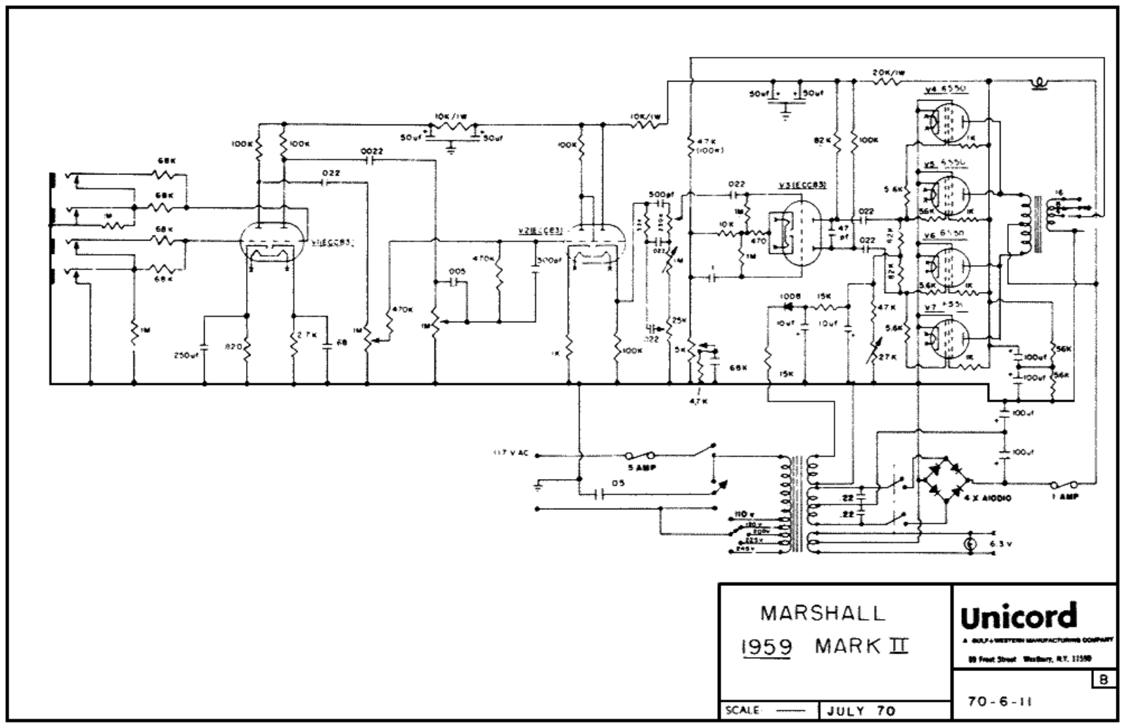 Marshall 1959-Mk2 Schematic