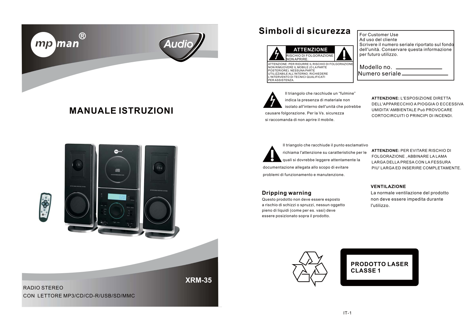 Mpman XRM 35 User Manual