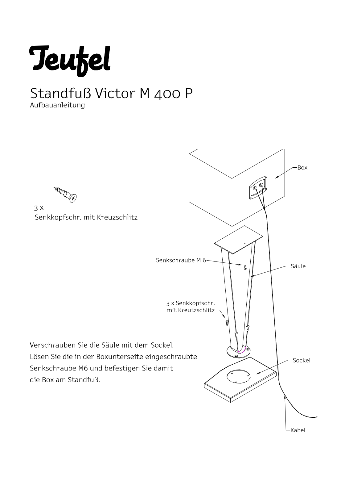 Teufel M-400-P Owners manual