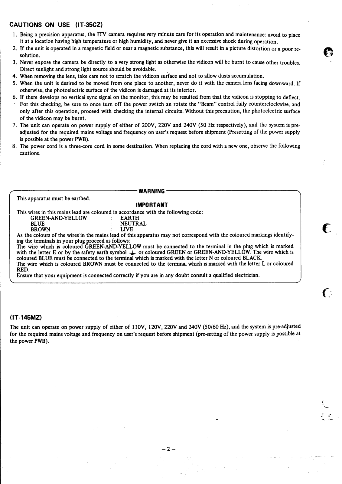 Sharp IT-145MZ, IT-35CZ Schematic