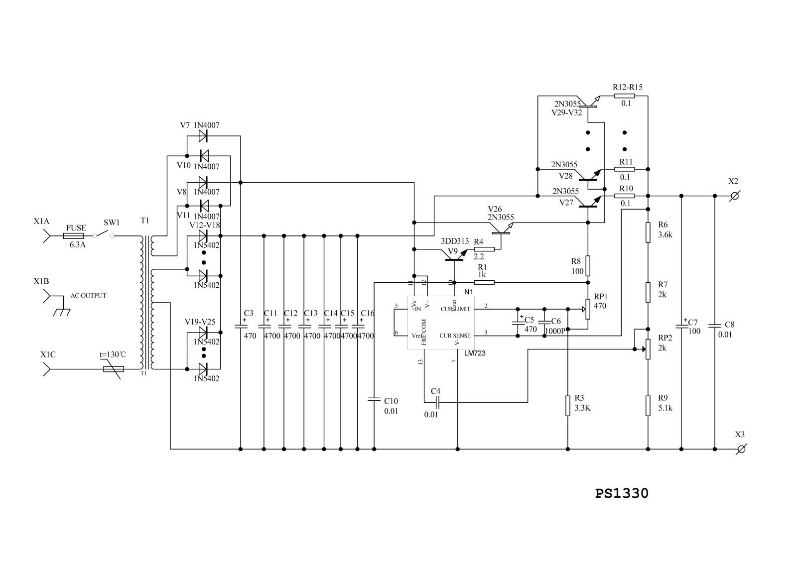 ProPower PS1330 Schematic diagram - ManualMachine.com