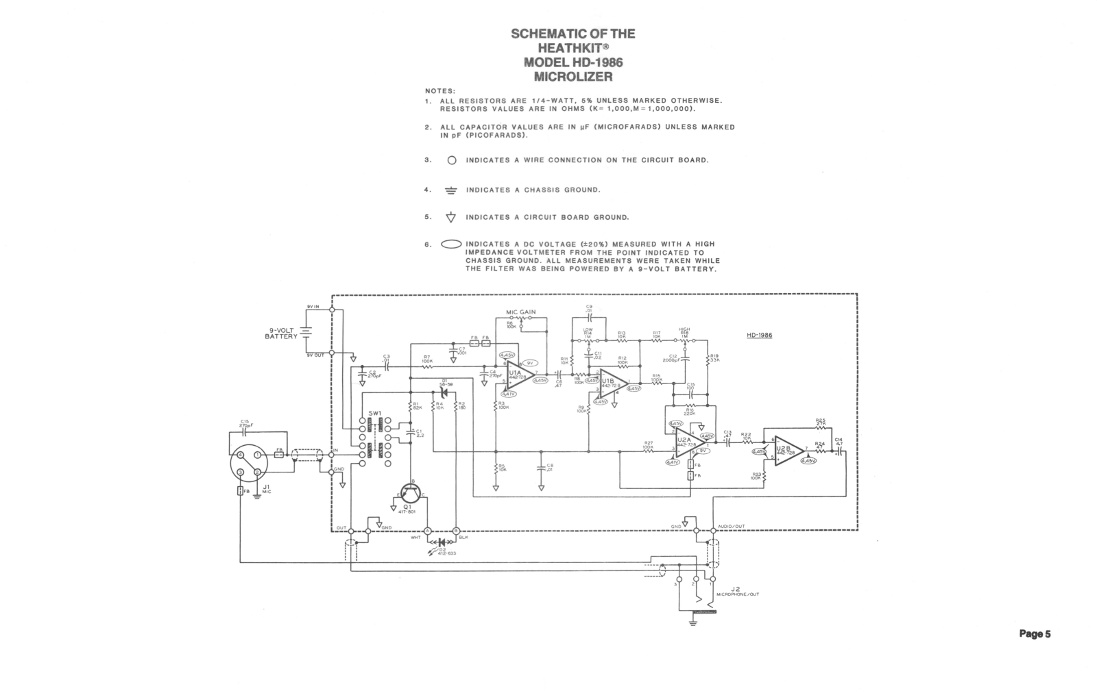 Heath Company HD-1986 Schematic