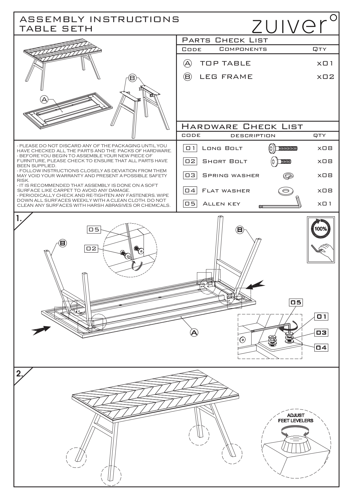 Zuiver ZIVE1085 Installation & Assembly - ManualMachine.com