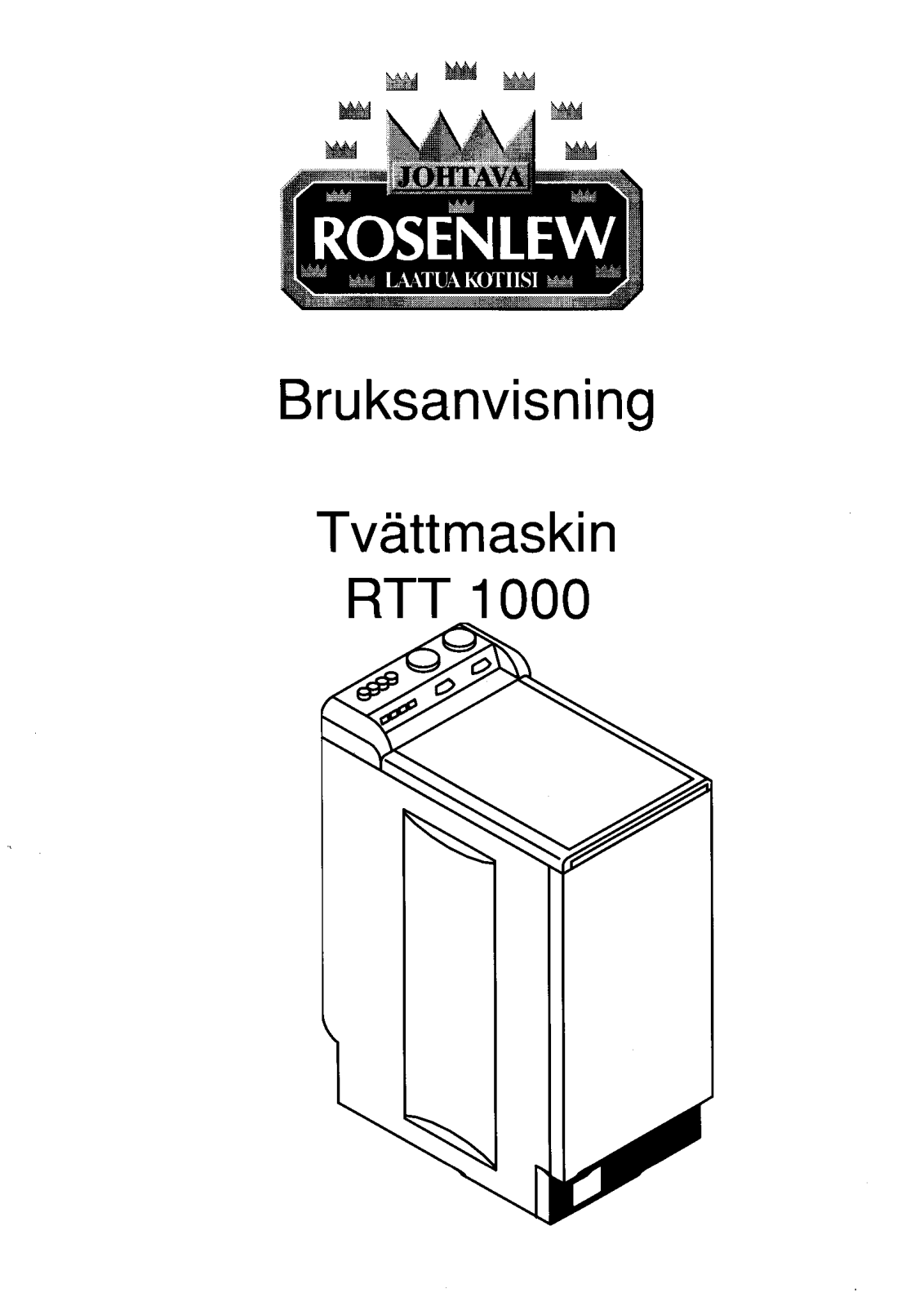 Rosenlew RTT1000 User Manual