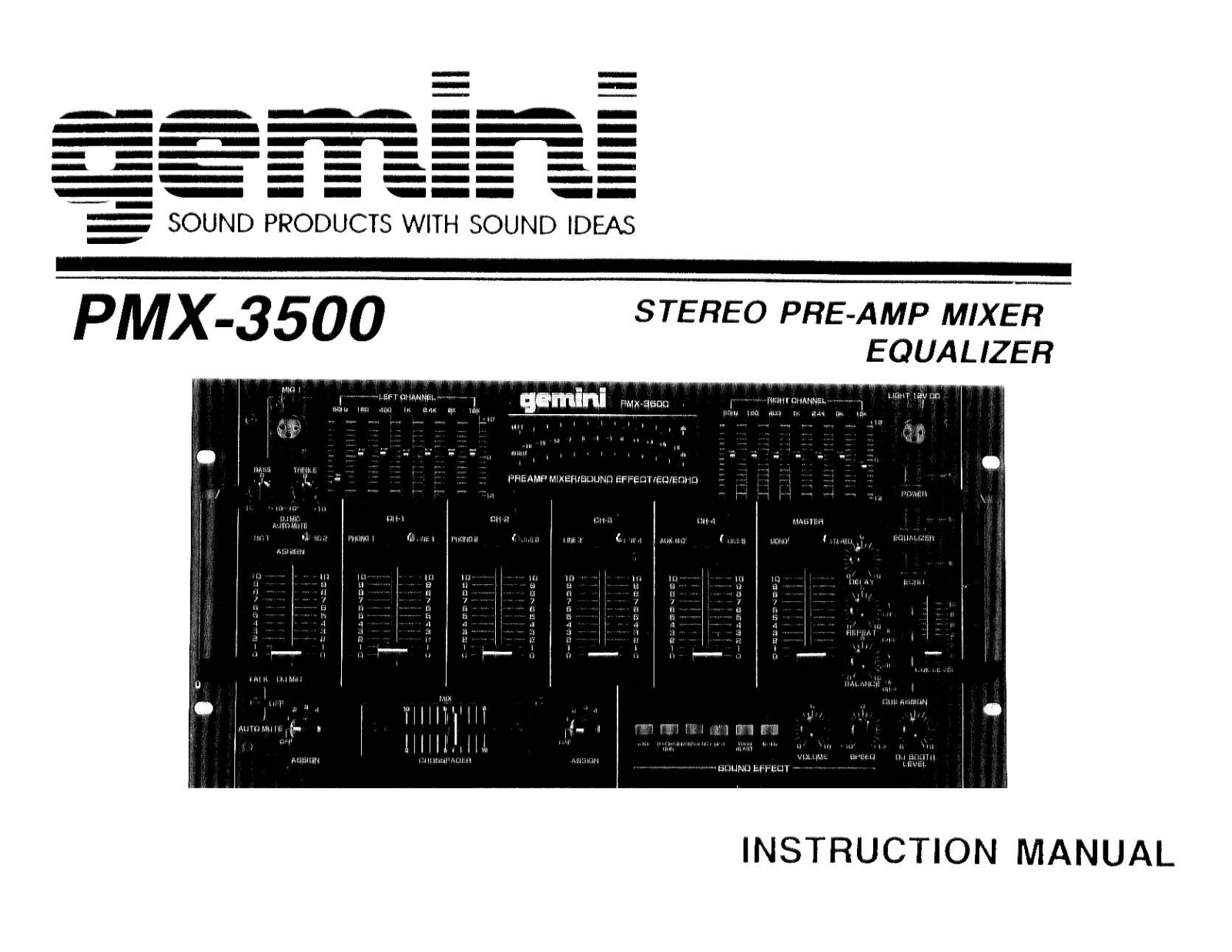 Gemini PMX-3500 User Manual