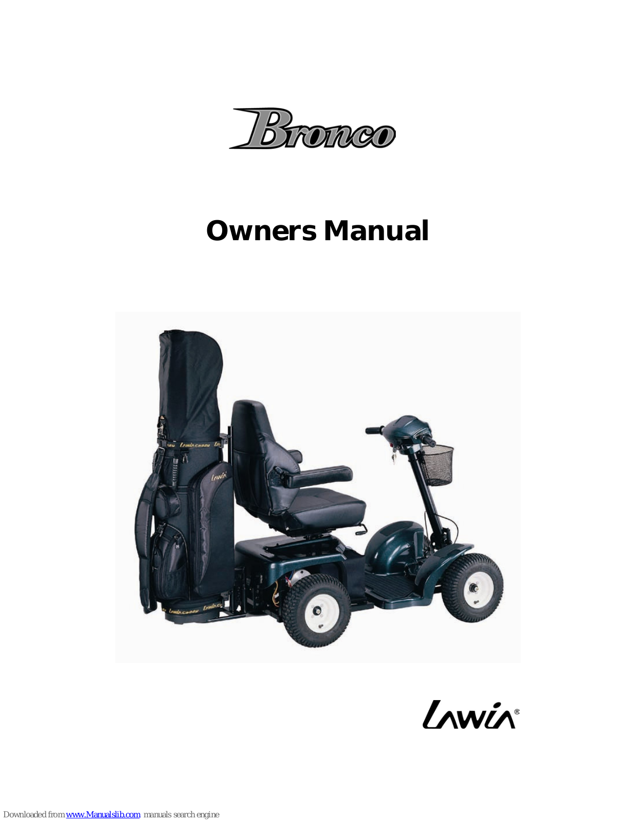 Lawia Bronco Owner's Manual