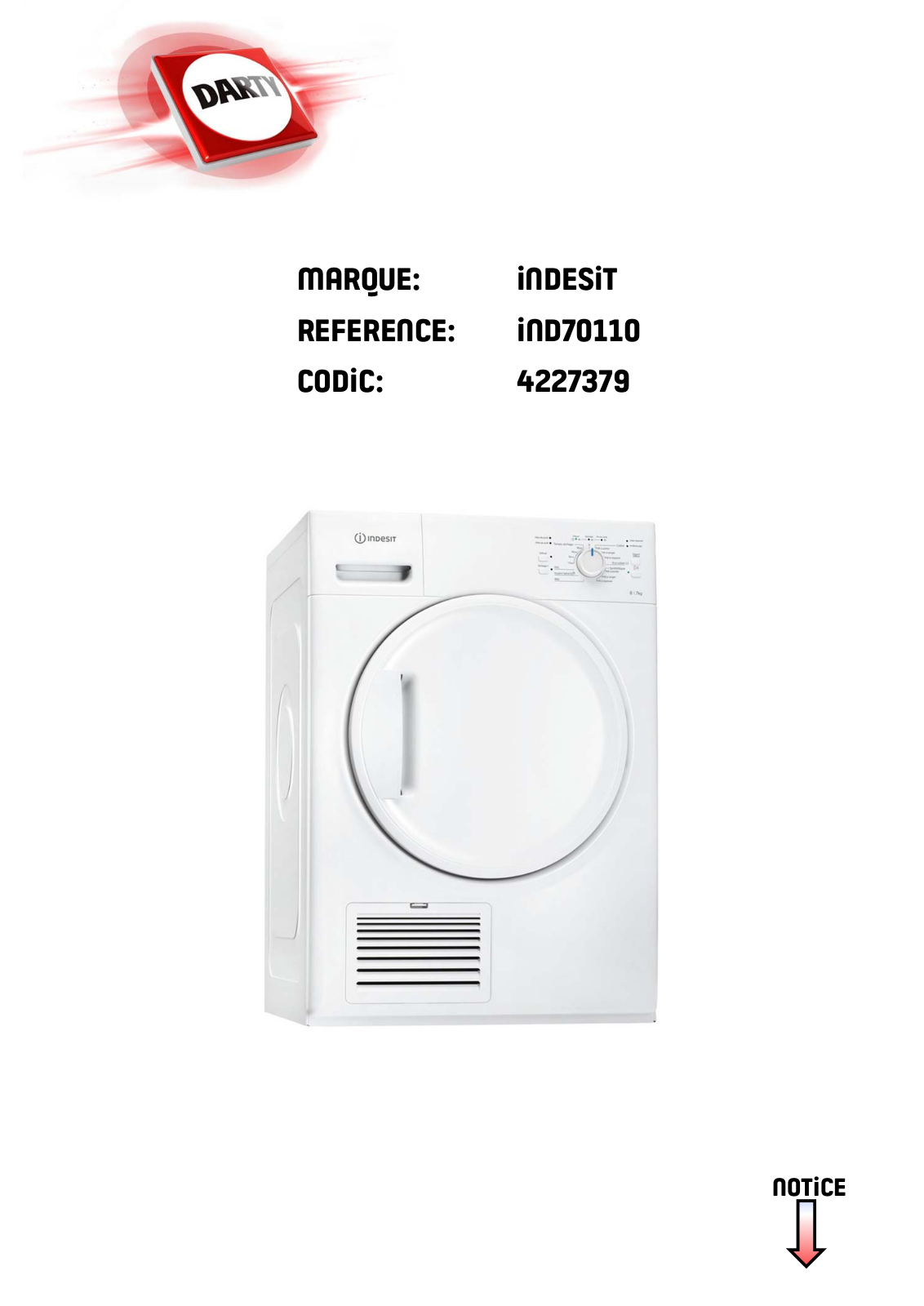 Indesit INDH 80310 User Manual