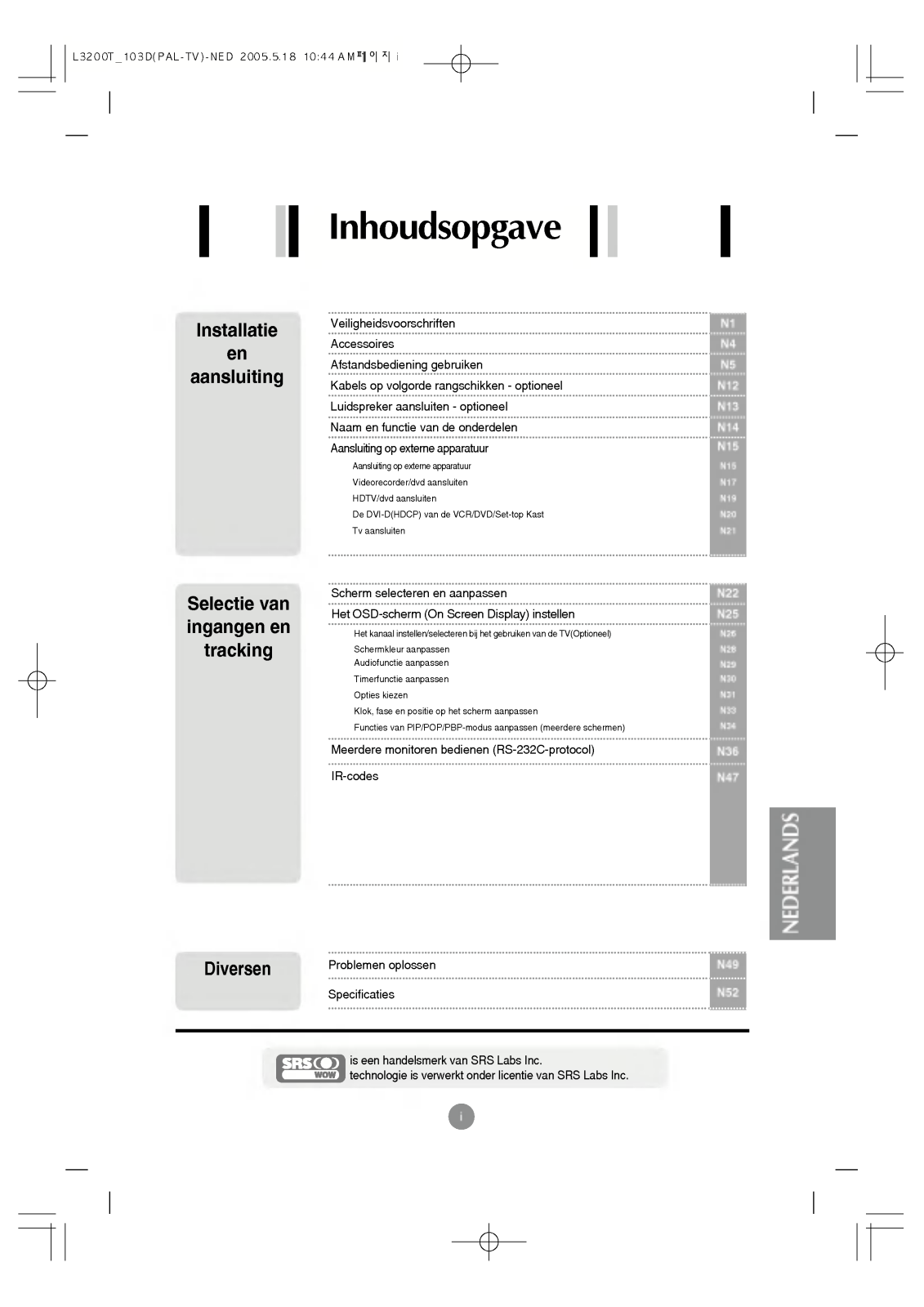 LG L3700TF Instruction manual