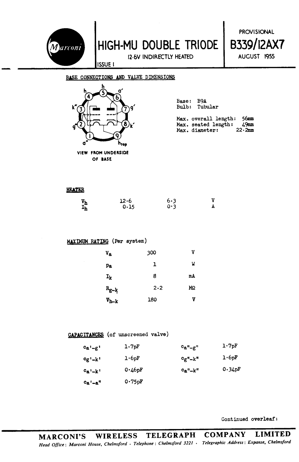 Philips b339 DATASHEETS