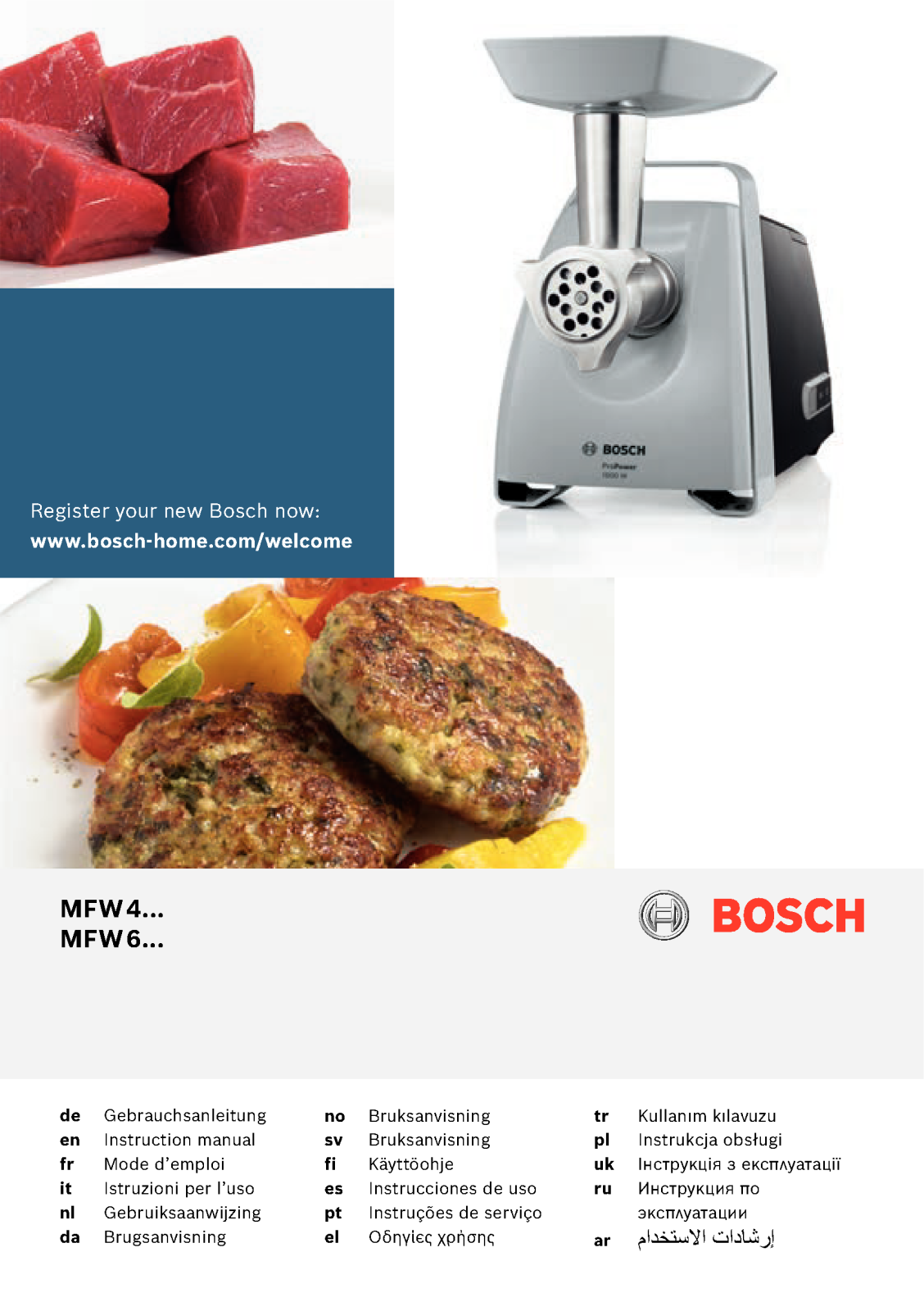 BOSCH MFW68640 User Manual