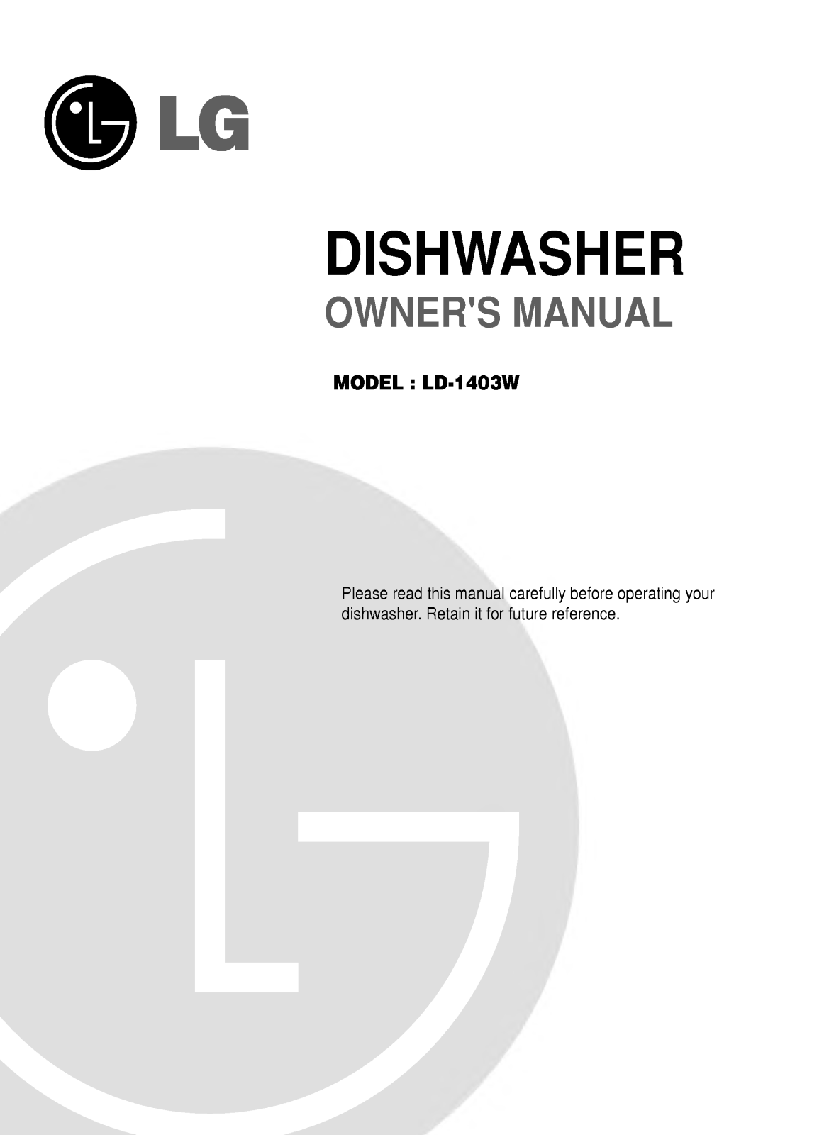 LG LD-1403W User Manual