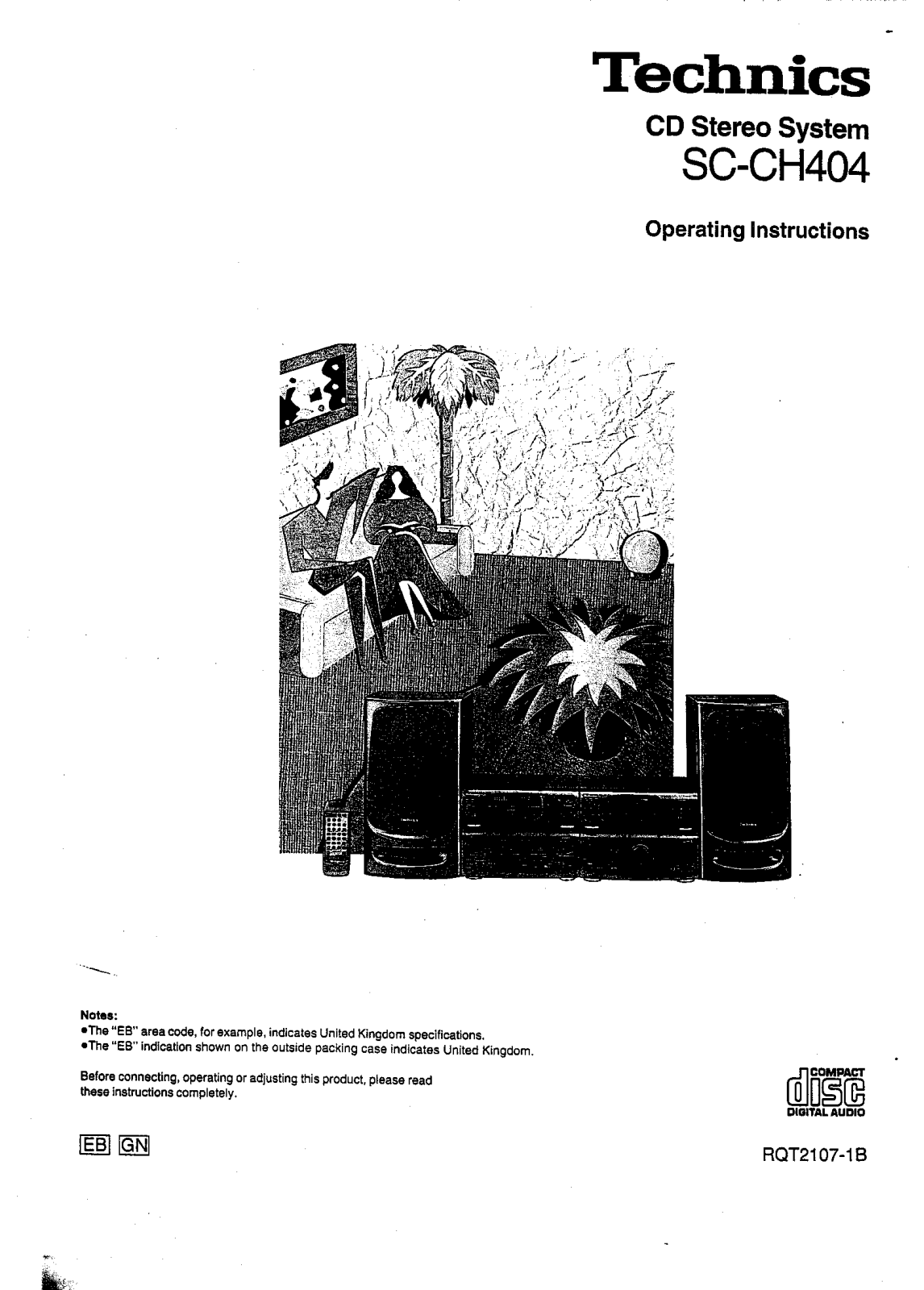 Technics RQT2107-1B, SH-CH404 User Manual