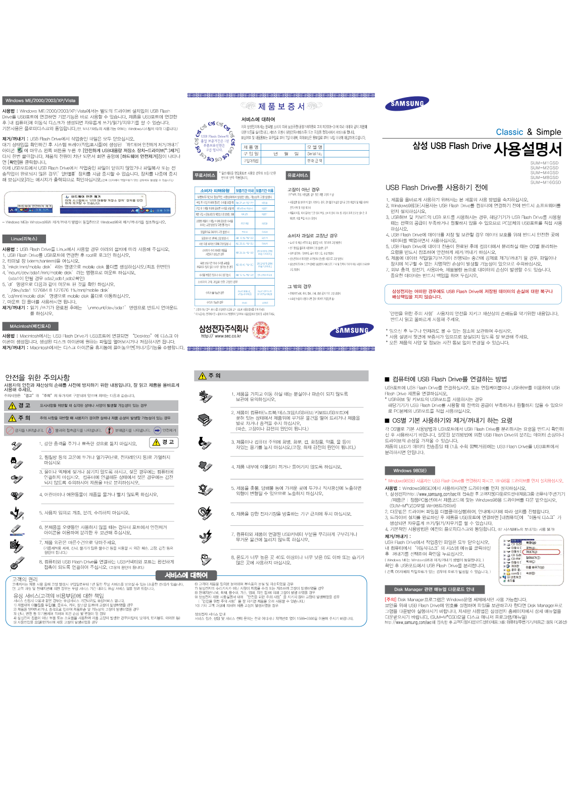 Samsung SUM-M16GSD User Manual