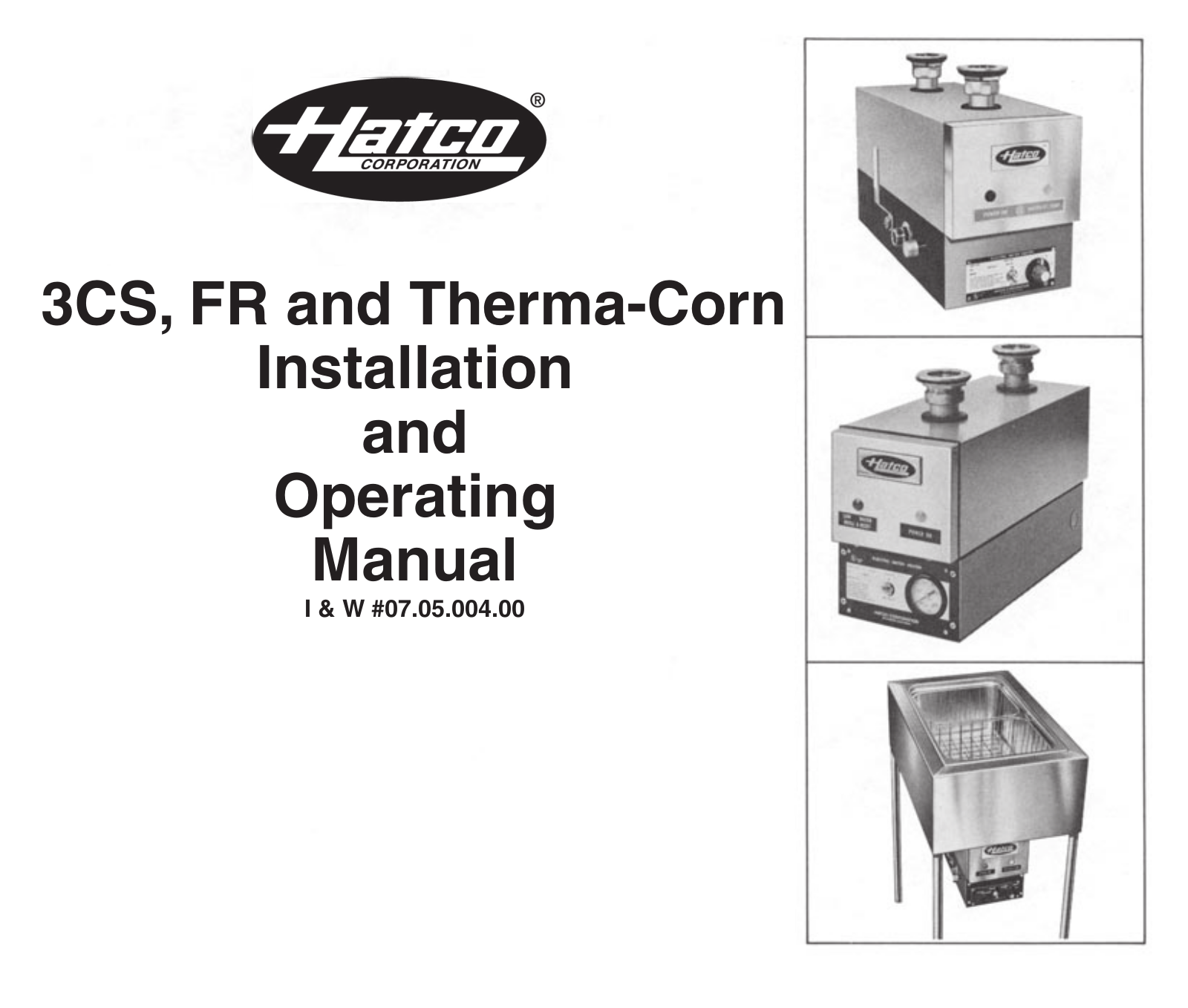 Hatco 3CS-3 Installation Manual