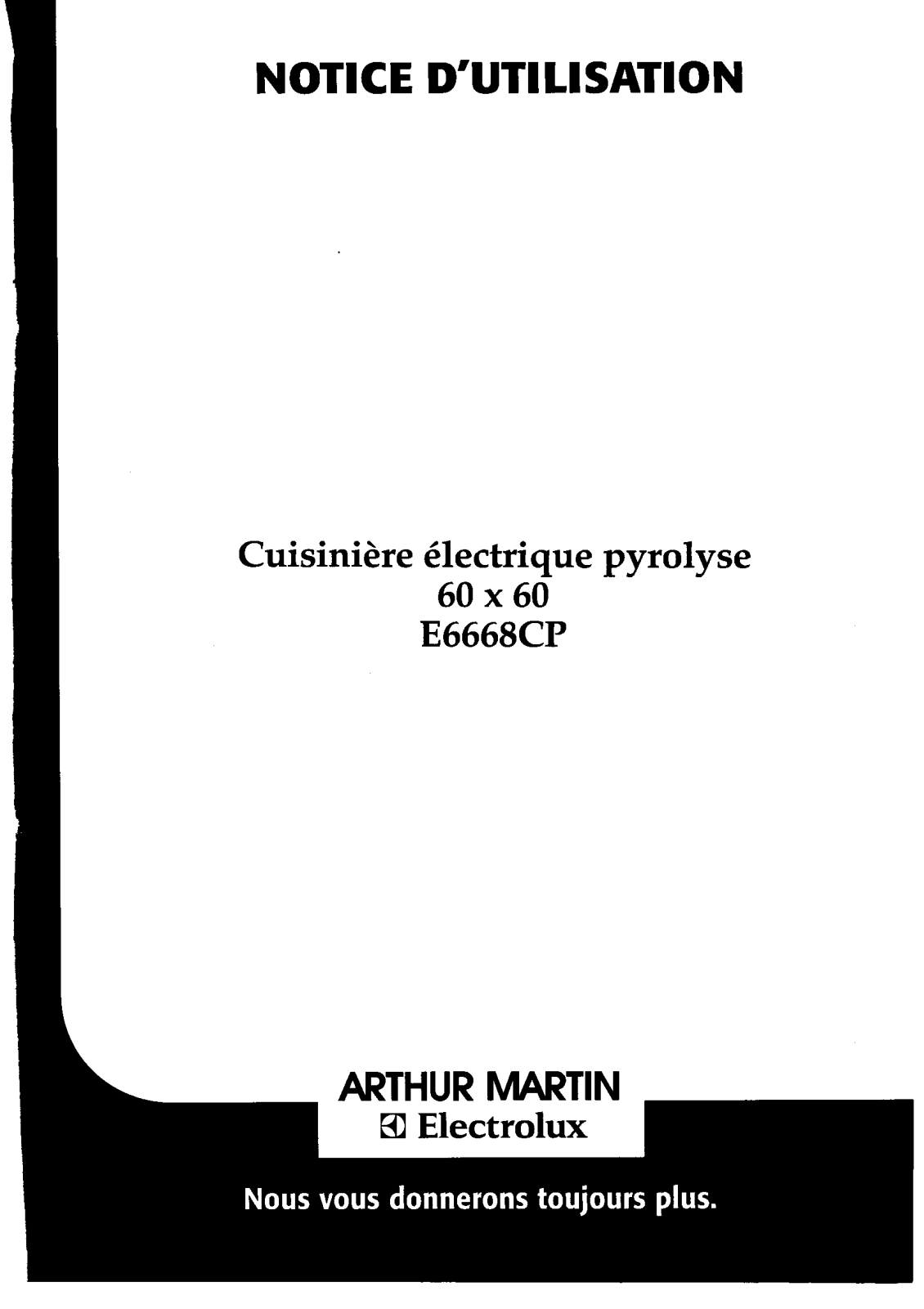 Arthur martin E6668CP User Manual