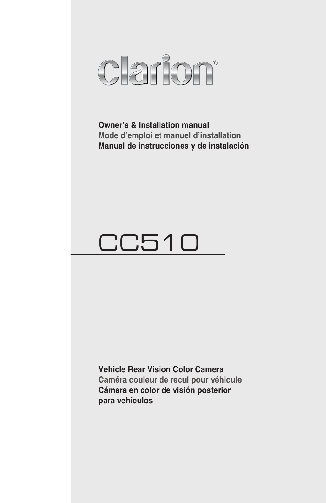 Clarion CC510 Owner's Manual