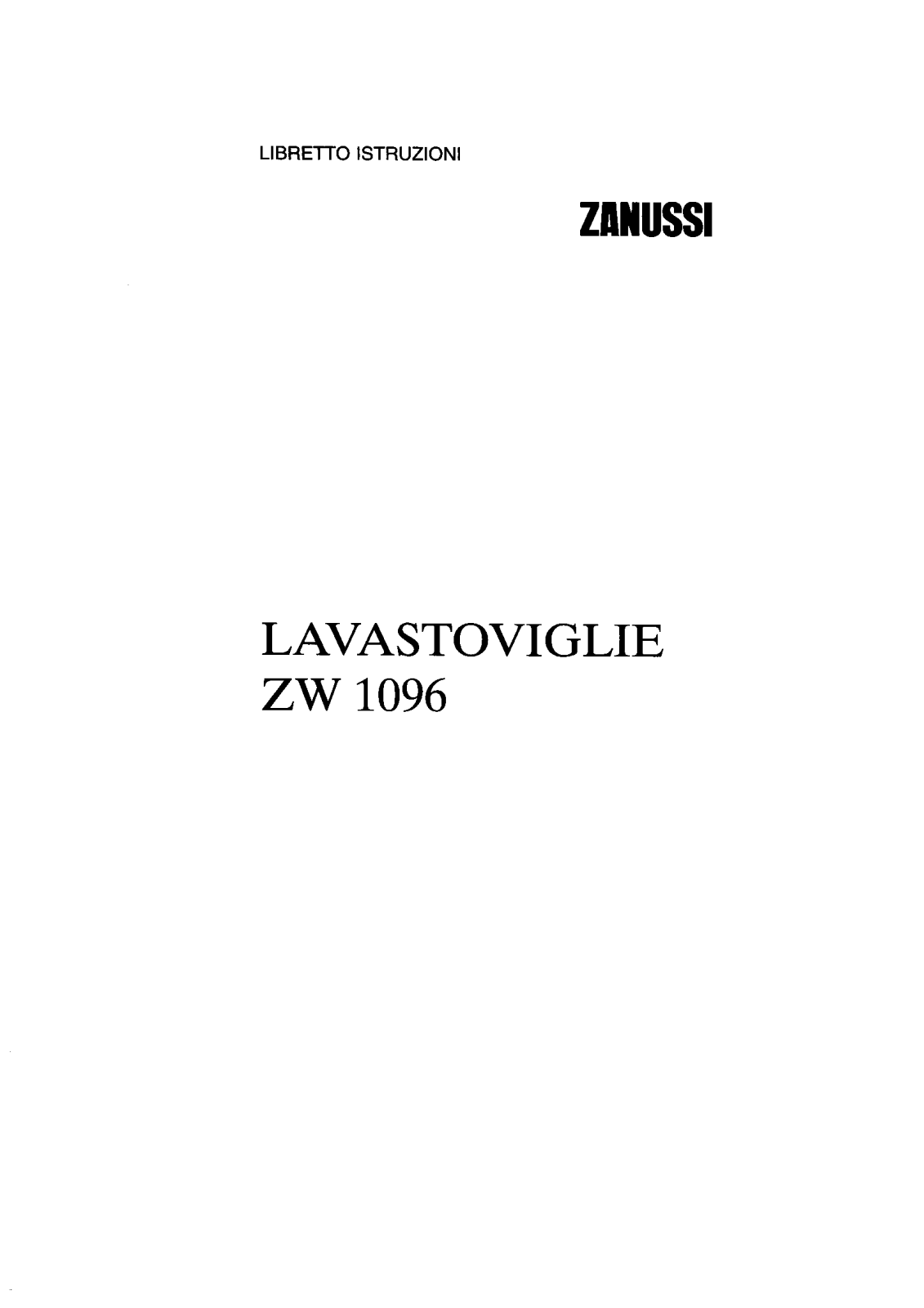 Zanussi ZW1096N, ZW1096 User Manual