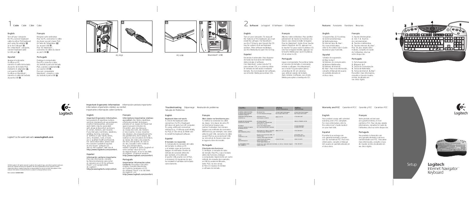 LOGITECH Internet Navigator Keyboard User Manual