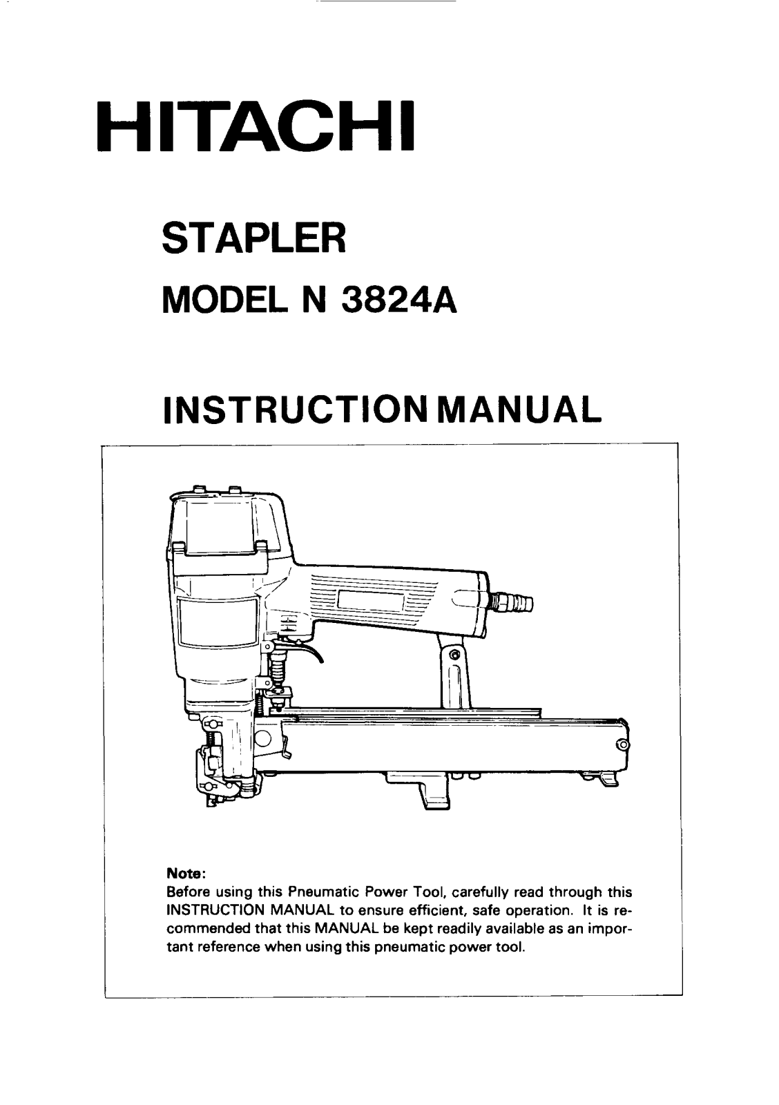 Hitachi N3824A User Manual