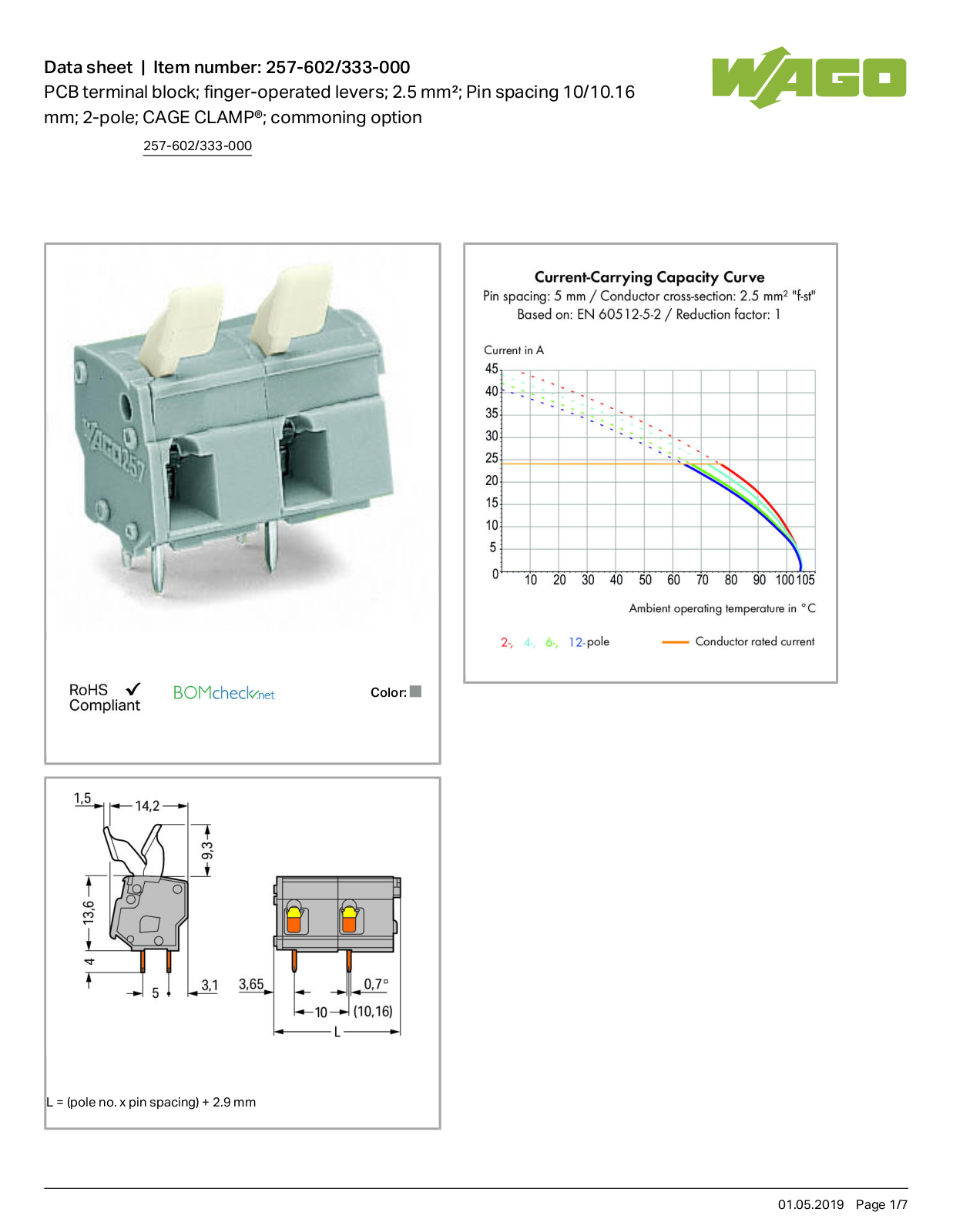 Wago 257-602/333-000 Data Sheet