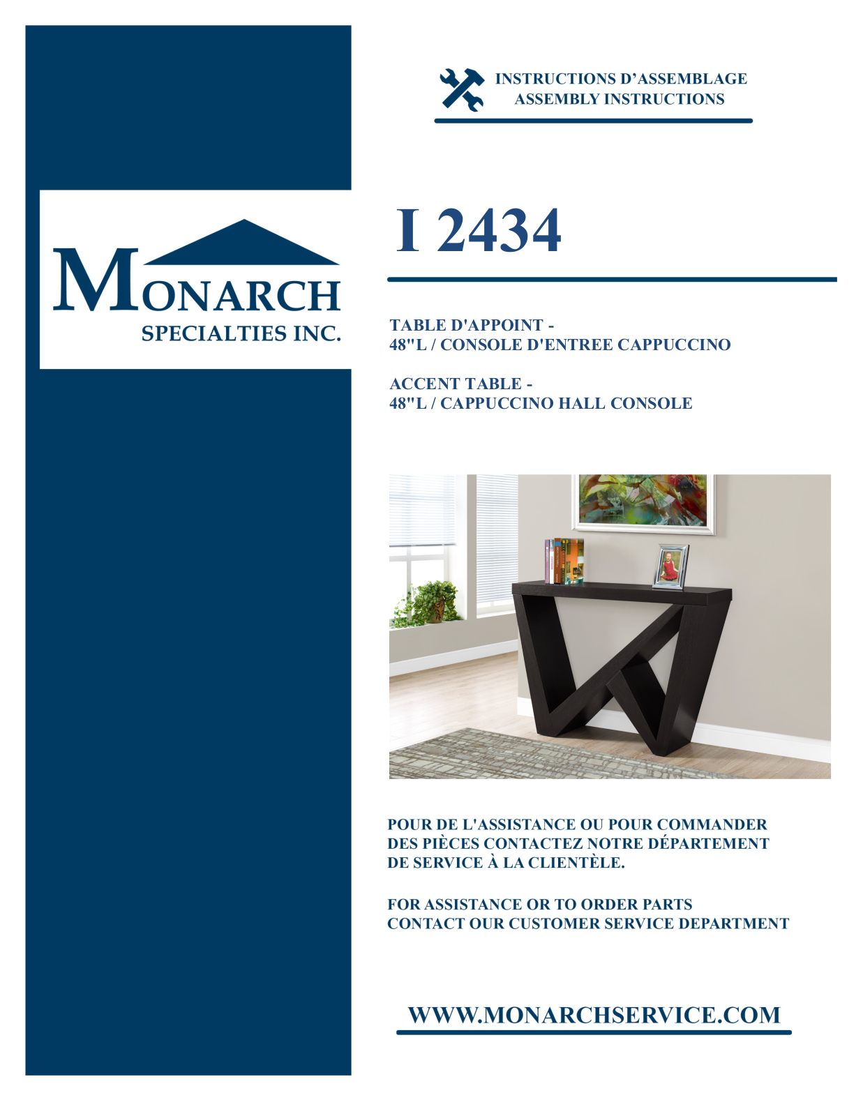 Monarch I2434 Assembly Guide